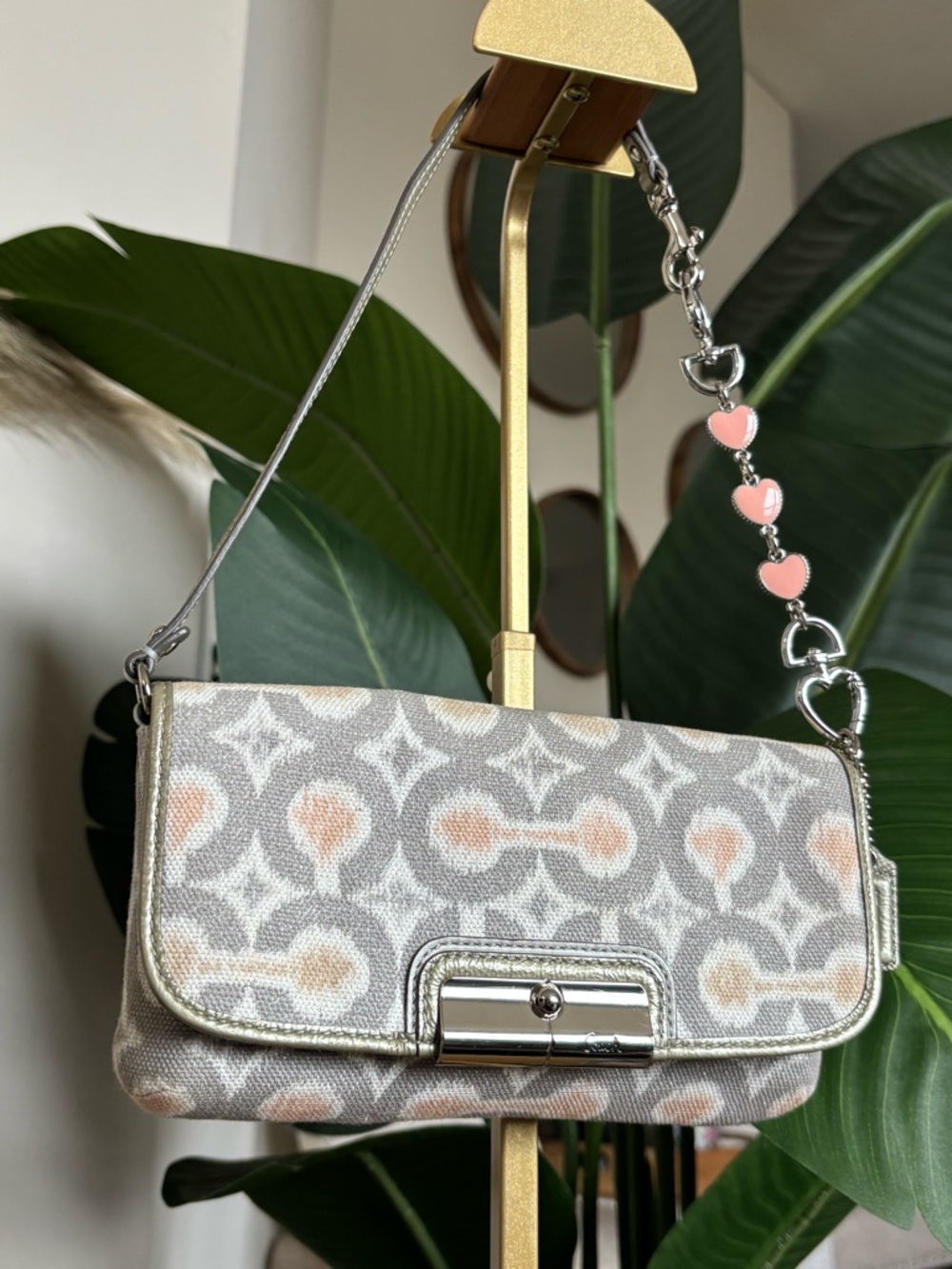 💓🔘🧡🔘🩶COACH Kristin Op Art Signature Ikat Mini Bag 🩶🔘🧡🔘💓